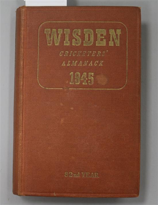 A Wisden Cricketers Almanack for 1945, original hardback binding